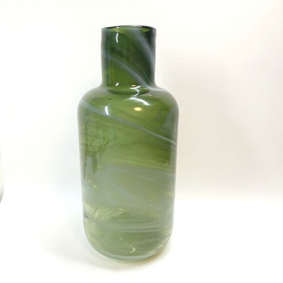 Ikea Iina Vuorivirta Green Swirl Glass Vase 2017 MCM - Picture 4 of 9